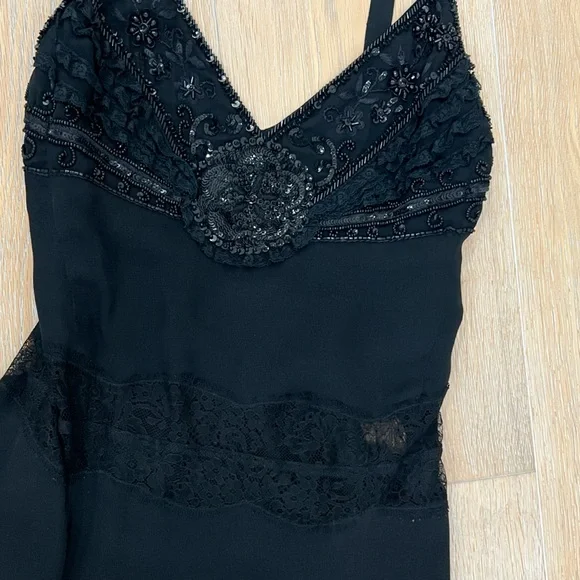 Valentino black lace midi dress